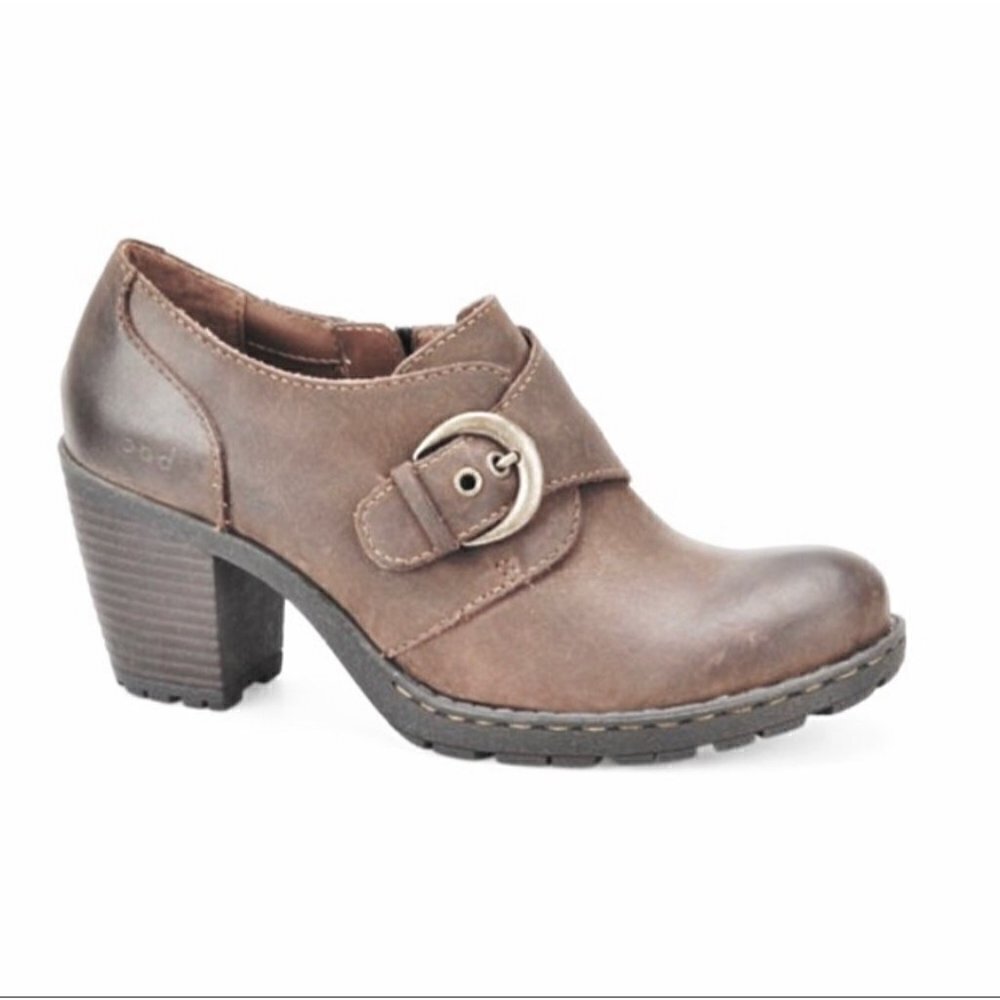 B.O.C. Born Concept Women's Brown Catori Leather Buckle Ankle Booties Size 8